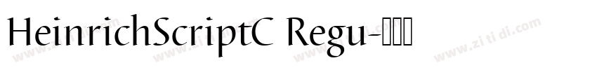 HeinrichScriptC Regu字体转换